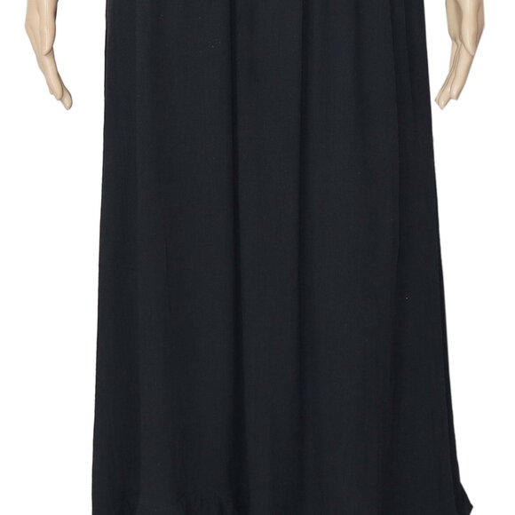 Free People Fp One Adella Maxi Dress Crochet Smocked Black New S - Picture 6 of 8